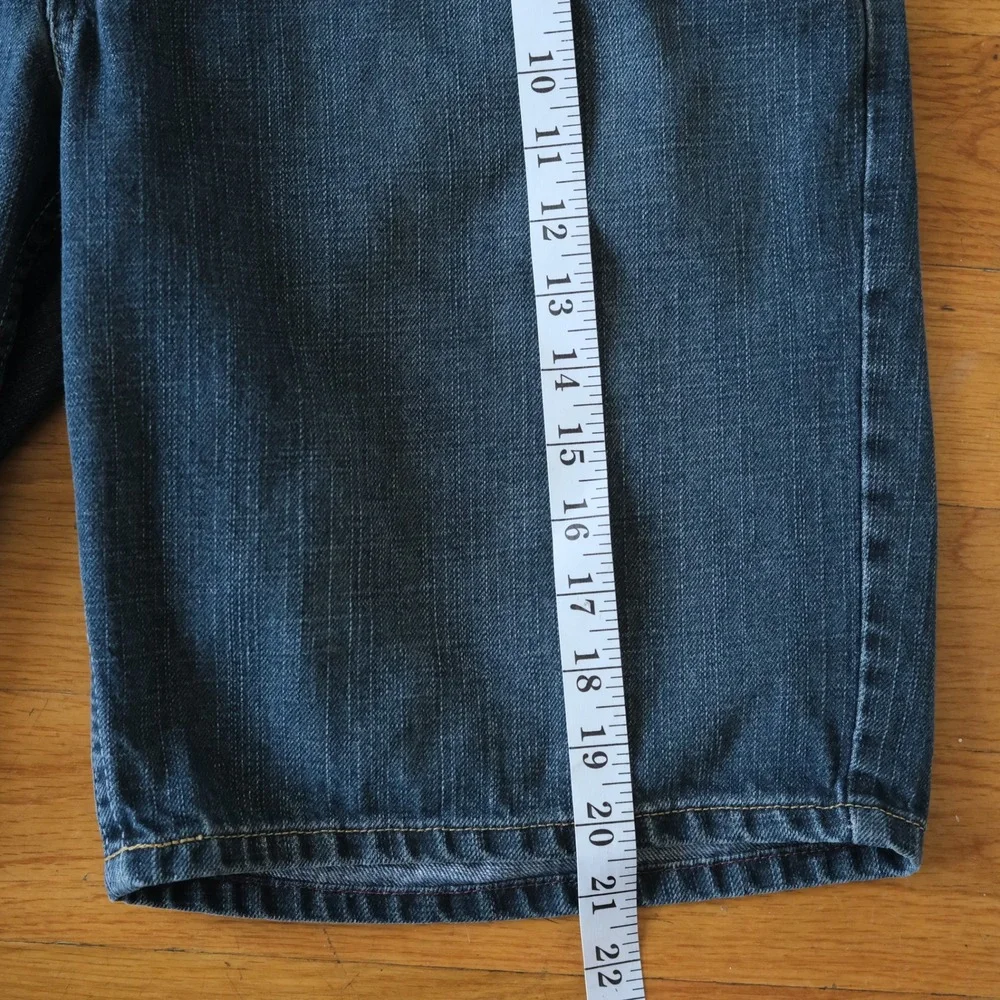 Tommy Hilfiger Denim Shorts Mens Blue Relaxed Vintage Streetwear 32 Baggy